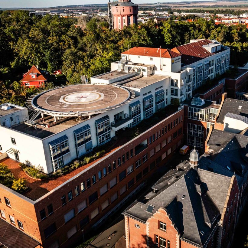Drohnenaufnahme der Ilm-Kreis-Klinik Arnstadt